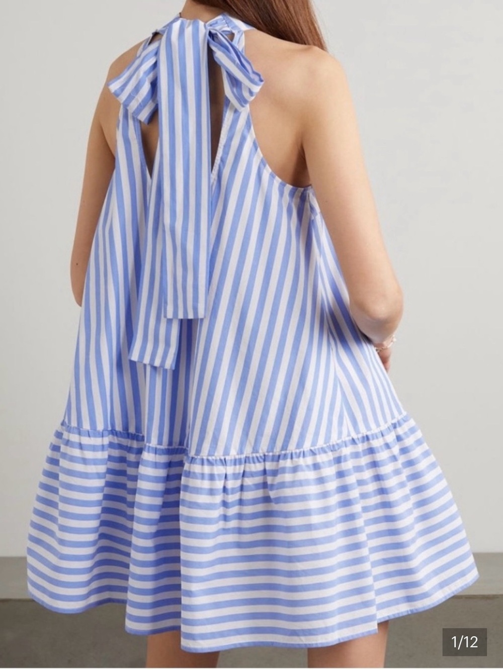 STAUD Marlowe Halter Mini Dress